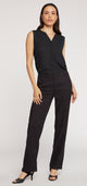 Marilyn Trouser Black Stretch Linen | Black | Pants | NYDJ