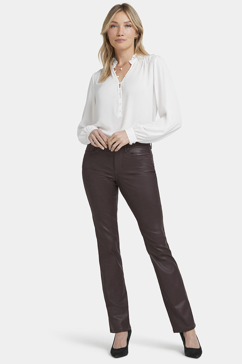 Marilyn Straight Jeans Black Coating Premium Denim | NYDJ – NYDJ UK