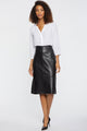 A-Line Skirt Black Faux Leather | Black | Skirt | NYDJ