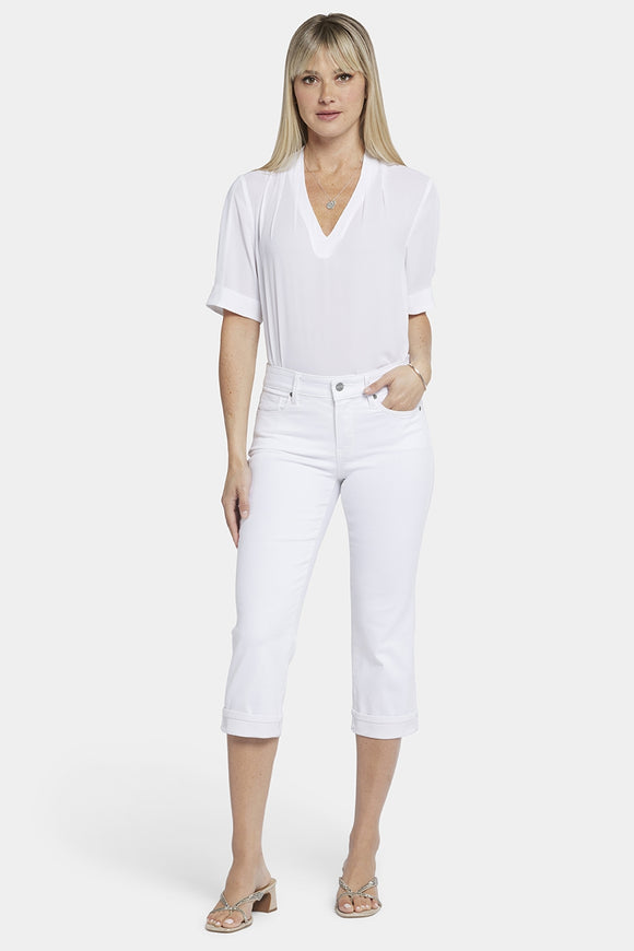 Marilyn Crop Cuff Jeans White Cool Embrace® Denim | Optic White | Pants | NYDJ