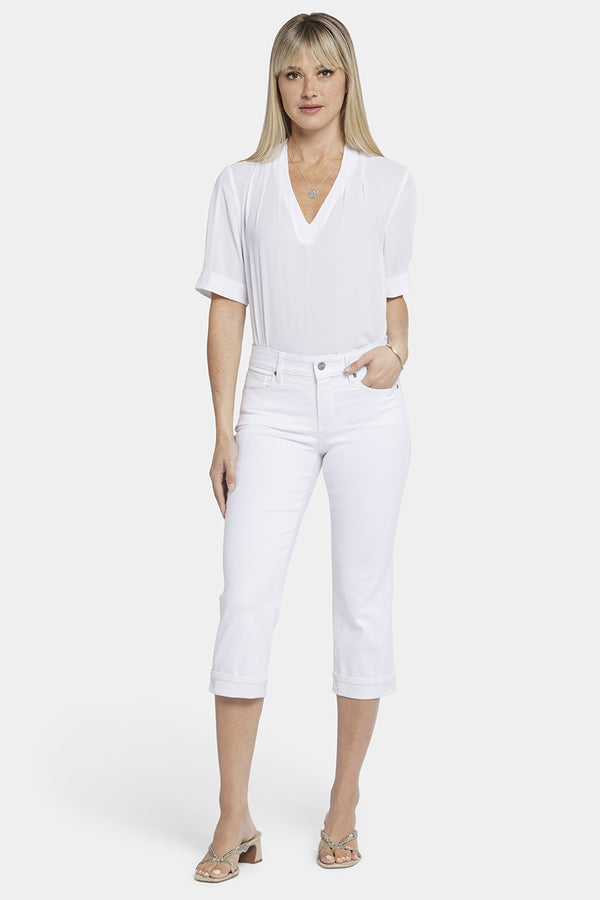 Marilyn Crop Cuff Jeans White Cool Embrace® Denim | Optic White | Pants | NYDJ