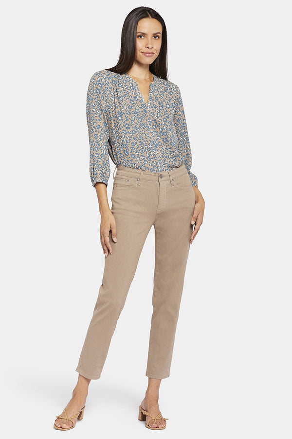 Stella Tapered Ankle Jeans Taupe | Saddle Wood | Pants | NYDJ