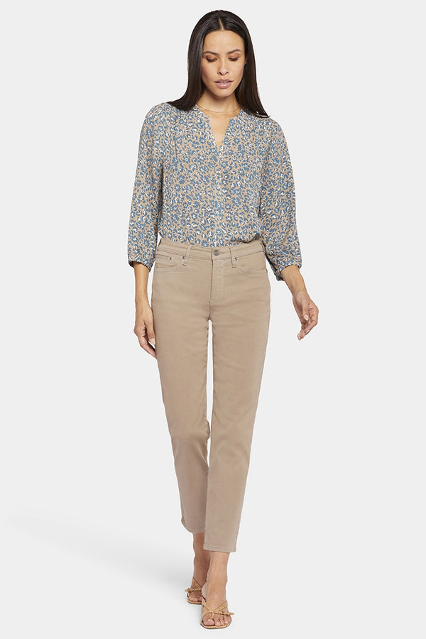 Stella Tapered Ankle Jeans Taupe | Saddle Wood | Pants | NYDJ