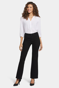 Blake High Rise Slim Flare Black Premium Denim | Black | Pants | NYDJ