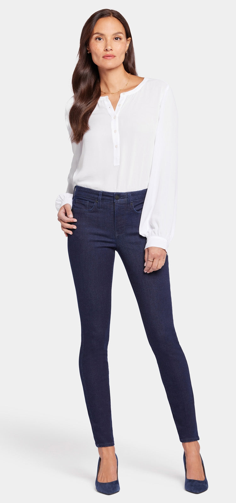 Alina Skinny Ankle Jeans In BlueLast™ Denim - Dark Rinse Blue | NYDJ