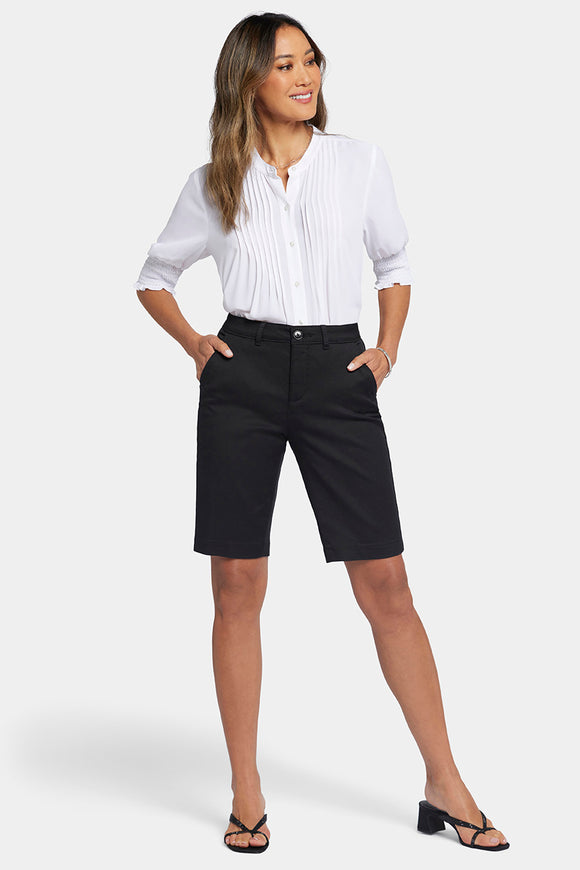 Bermuda Short Black Stretch Twill | Black | Shorts | NYDJ