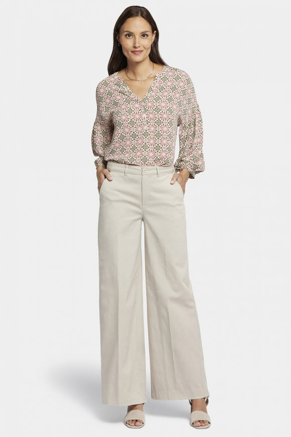 Whitney Trouser Beige Stretch Twill | Feather | Pants | NYDJ