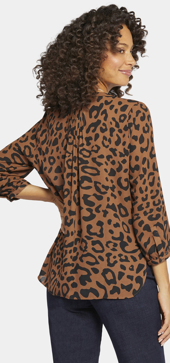 Pintuck Blouse Animal Print | Athena | Blouse | NYDJ