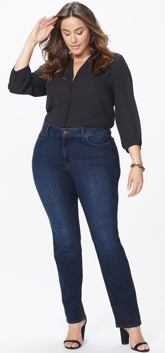 Marilyn Straight Jeans Medium Blue Premium Denim (Plus) | Quinn | Denim | NYDJ