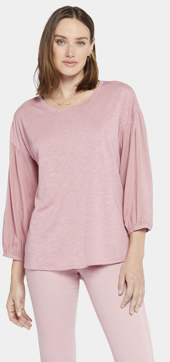 Peasant Tee | Vintage Pink | Top | NYDJ