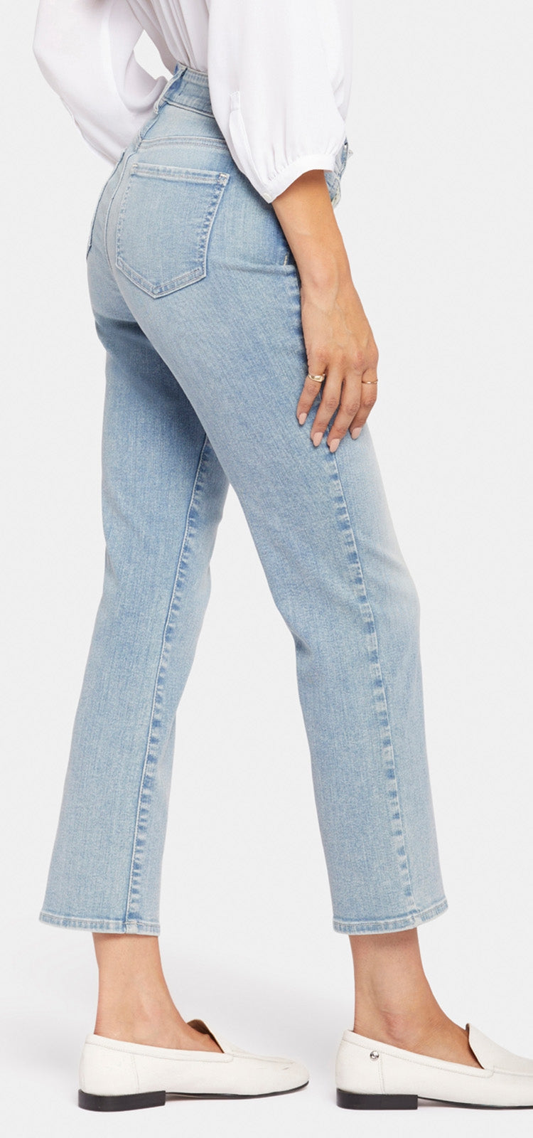 Marilyn Straight Ankle Jeans Light Blue Premium Denim